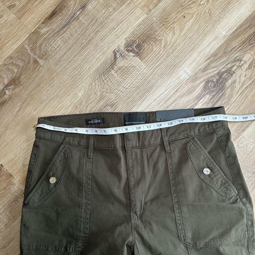 White House Black Market Dark Olive Cargo Pants - Picture 3 of 5